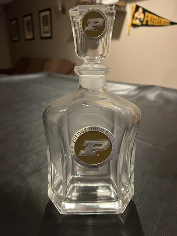 Purdue Boilermakers Decanter Glass Cover