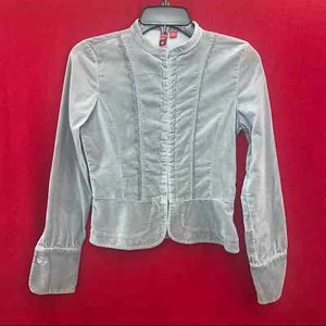 SO Gray Soft Velvety Blazer with Lace Design Size S - Picture 1 of 6