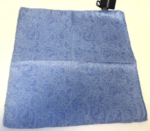 NEW! TM Lewin blue pure silk paisley patterned occasion wear pocket square - Picture 1 of 4