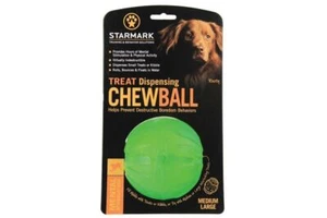 Starmark Treat Dispensing Chew Ball Tough Dog Toy, Medium - Picture 1 of 1