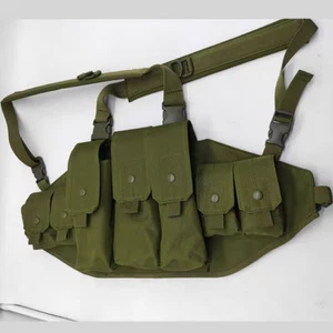 China Ejército Tipo 56 Plataforma de Pecho Munición Bolsa Mag Soporte Seis Bolsas Mag Camuflaje Verde - Imagen 1 de 3