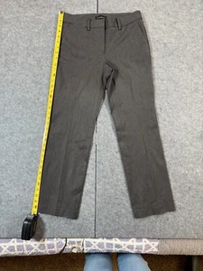 Talbots Barely Pants Women's 6 Petite Gray Slash Pockets Straight Leg Zip Fly - Picture 1 of 5