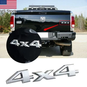 For Ram 1500 2500 3500 1pc Chrome 3D Glossy 4X4 Rear Emblem Badge Nameplate - Picture 1 of 10