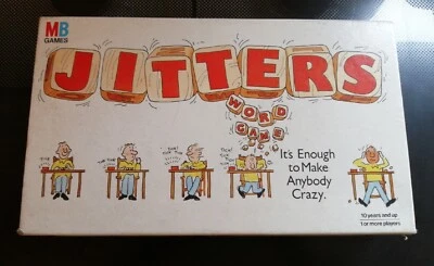 Vintage Jitters Word Game MB Games Complete 1987 1980s Gaming Board Family Fun - Image 1 of 4