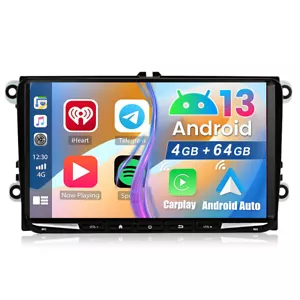 4+64 9" Android Autoradio Carplay GPS Für VW Golf 5 6 Polo 6R Touran Tiguan Navi - Bild 1 von 13