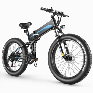 Electric Bike 26"x4" Fat Tire Electric Bike for Adults 500W Ebike Foldable Adult - Picture 1 of 48