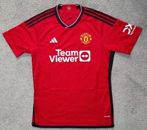 Manchester United 2023/24 Authentic Home Soccer Football Jersey Shirt Slim Fit L - Picture 1 of 10