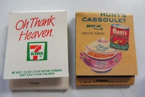 VTG 1960 HUNT'S TOMATO SAUCE 7-11 UNSTRUCK MATCHBOOK LOT BRAND ADS VINTAGE 60s - Picture 1 of 6
