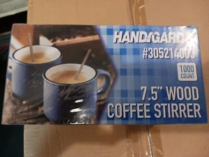 1000 unidades agitadores de café de madera de 7,5 pulgadas varillas de madera - Imagen 1 de 3