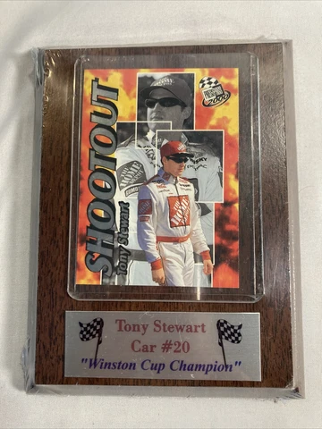 Tony Stewart Car #20 Winston Cup Champion Nascar Contender Plaque New Sealed Cover