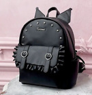 Kuromi Backpack Ear Heart Buckle Frill Studs Synthetic Leather Sanrio from Japan