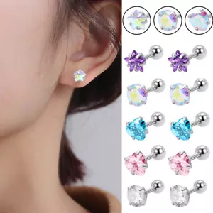 Ohrstecker Funkelnder Diamant Hypoallergen Multi-Piercing Edelstahl// - Bild 1 von 16