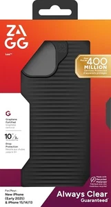 ZAGG Luxe Case für iPhone 16e/ 15/14/13, 10ft Fallschutz, Ripple Black - Bild 1 von 14