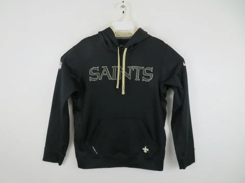 Nike New Orleans Saints Sweatshirt Mens Small Black Gold Football NFL Hoodie Cover