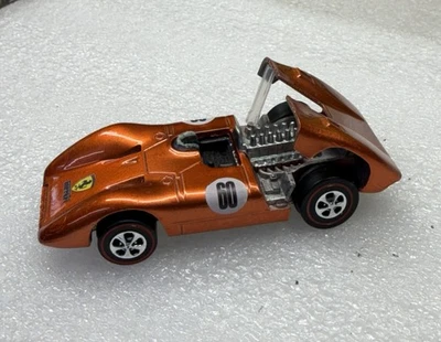 Hot Wheels Redlines *RESTORED* Ferrari 312P Spectraflame Orange w/dark Interior - Image 1 of 4