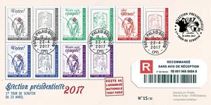 PRES17-2REC : FDC Recommandée "Marianne / Présidentielle 2017 1er TOUR 23 avril" - Picture 1 of 1