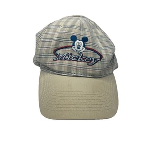 Disney Mickey Mouse Vintage Años 90 Parche Bordado Franela Cuadros SnapBack Sombrero - Imagen 1 de 10