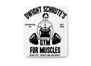 Dwight Schrutes Gym For Muscles Stay Fit | Funny sign For Home or Office - Picture 1 of 4