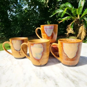 Sango Splash Coffee Cups Mugs • SET OF 4 • Brown Drip Glaze Mugs #4591 • Retired - Picture 1 of 11