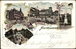 Litho Nordhausen in Thüringen, Rathaus, Kornmarkt, Gehege,... - 3876741 - Picture 1 of 2