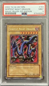 2002 PSA 9 YUGIOH MRL 1ST ED SECRET RARE SERPENT NIGHT DRAGON 💫 - Picture 1 of 1