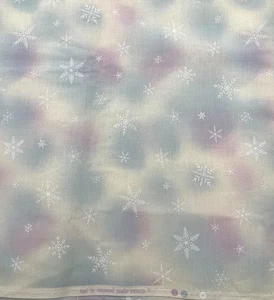 NOEL by Maywood Studio Pastel Clouds White Snowflakes 3.66 yds - Picture 1 of 1