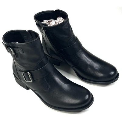Paul Green Wyatt Mujer Cuero Negro Botines Moto Talla US 6 UK 3.5 Nuevo $495 Foto 1 de 4