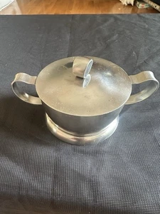 Vintage Decorative Gense Stainless Steel Sugar Bowl with Lid - Picture 1 of 7