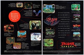 Atari Jaguar 64 bit Video Game Console  - Vintage Original Ad - Promo Art 1995