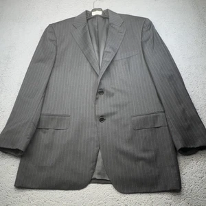 Canali Suit Jacket Mens 44 Pinstripe Italian Wool Blazer Sport Coat Pin Striped - Picture 1 of 16