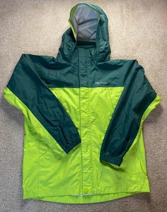 Marmot Girls or Boys PRECIP Rainwear Shell Green FROGGER Jacket Sz Large - Picture 1 of 18