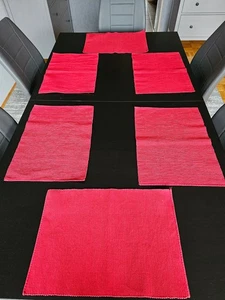 7 rote Platzdeckchen und 2 Tischläufer von Sun Garden + 1 Läufer - Bild 1 von 6