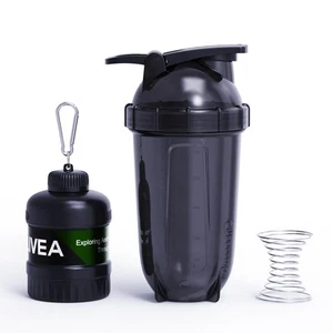 18oz Protein Shaker Bottle - Shaker Cup with Powder Funnel & Mixer - Dishwash... - Picture 1 of 6