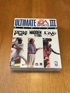 MLB 1997 EA SPORTS TRIPLE PLAY PC GAME + MADDEN 98 NFL EM SPORTS VIDEO GAME- SET - Picture 1 of 6