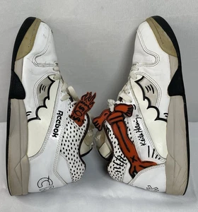Zapatillas blancas Reebok Keith Haring x Court Victory Pump para hombre talla 10 M 40330 - Imagen 1 de 14