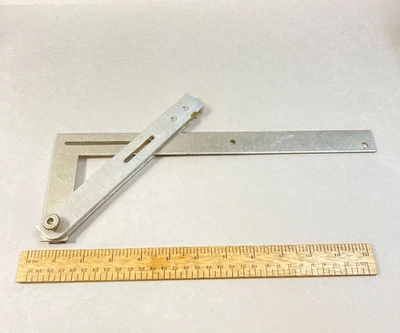 Vintage Mayes Carpenters Squangle Combination Rafter Square Adjustable B45 USA - Image 1 of 4