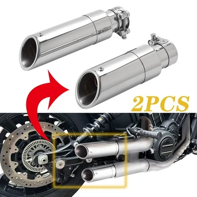 Silenciador de escape corto tubo deslizable para Indian Scout Sixty Rogue Bobber 2015-2025 Foto 1 de 4