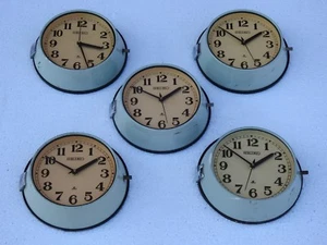 Lot of 5 Vintage Maritime Wall Clocks Slave Navigation Ship Seiko Quartz Japan - Picture 1 of 9
