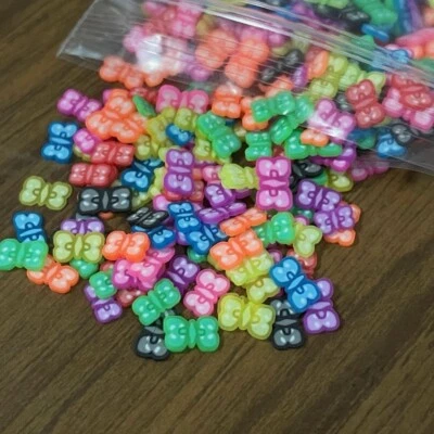 1000pc Tiny Clay Bows Bowknot Clothing craft beads flatback embellishment #2054 - image 1 of 3