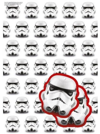 Star Wars wrapping paper - Gift Wrap 2 sheets 49cm x 70cm Stormtrooper - Image 1 of 1
