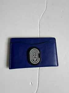 Estuche para tarjetas Coach azul nuevo sin etiquetas - Imagen 1 de 6