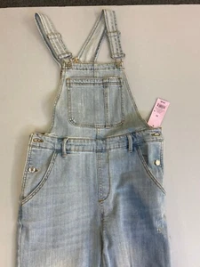 Salopette Wild Fable donna blu denim jeans bavaglino invecchiato - Foto 1 di 4