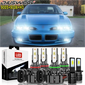 For Pontiac Grand Prix 1991-1996 6X LED Headlight Bulbs Hi Lo Beam Fog Light - Picture 1 of 16