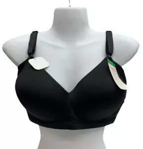 Warner's RN2231A No Side Effects Wirefree Lift Bra Large Black Back-Smoothing - Picture 1 of 8