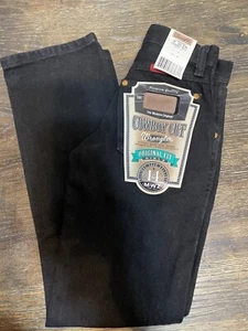 N.O.S. Wrangler Cowboy Cut Original Fit Girls 14 MWZ 7 Slim Waist 21 Black New - Picture 1 of 7