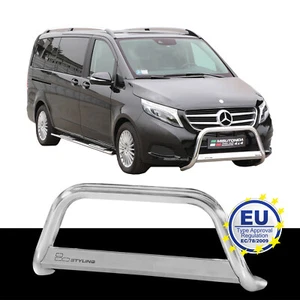 Personenschutzbügel EDELSTAHL passend für MERCEDES V KLASSE 2014 bis 2019 Chrome - Bild 1 von 9