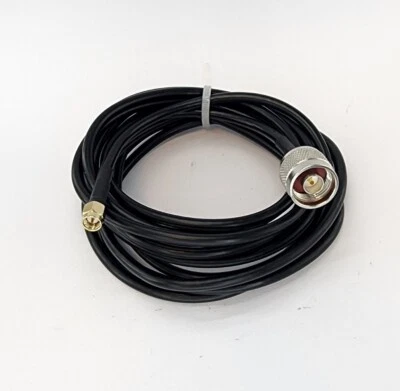 RG58 Two Way Radio Antenna Coax RF Cable N MALE to SMA MALE 10 Feet - Image 1 of 3