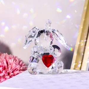 Cute Crystal Elephant Gift for Women Handmade White Elephant Decor Figurine - Picture 1 of 10