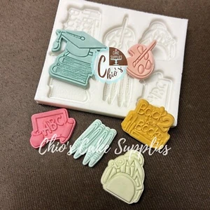 School-Themed / Graduation Silicone Mold - Picture 1 of 6