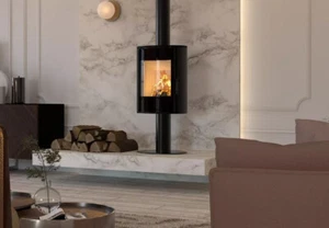 elegante estufa ELLISSE SF forma elíptica, 5 kW cumple con la última norma alemana - Imagen 1 de 7